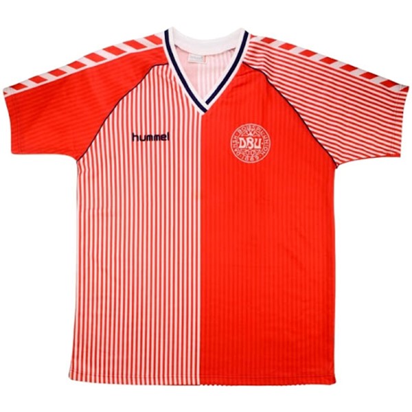 Tailandia Camiseta Dinamarca Primera Equipación Retro 1986 Rojo